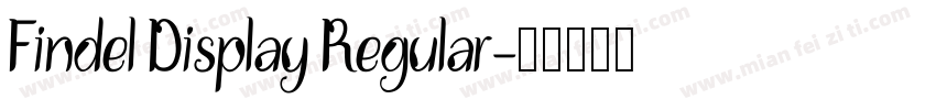Findel Display Regular字体转换